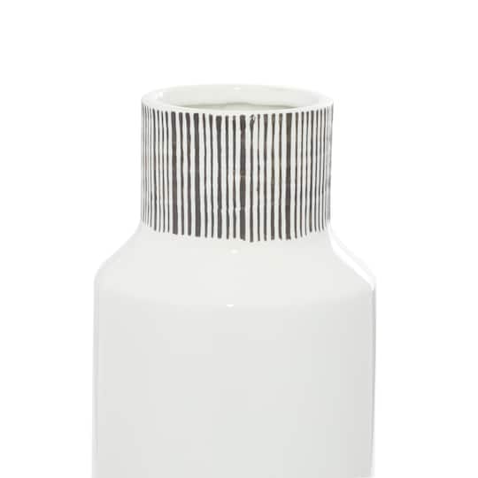 CosmoLiving by Cosmopolitan White Ceramic Modern Vase